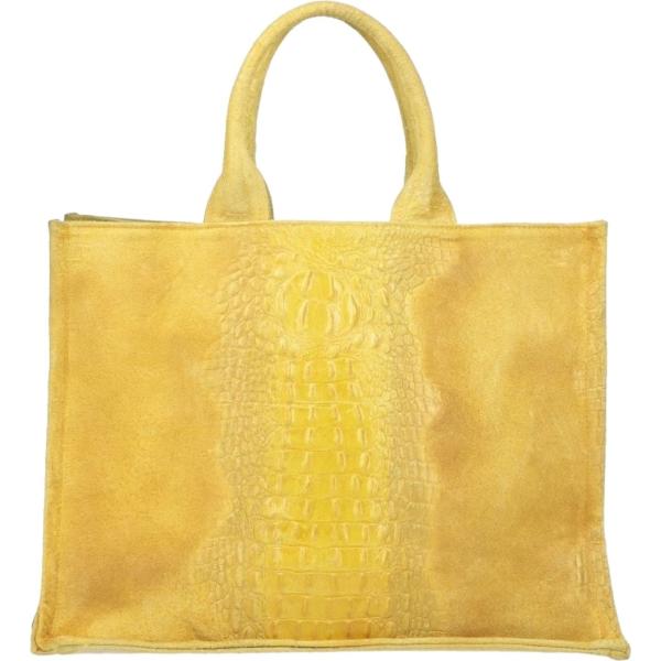 borse a mano Stefano Ghilardi giallo con stampe