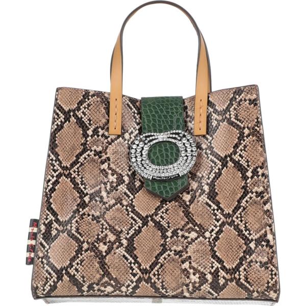borse a mano Manila Grace marrone animalier