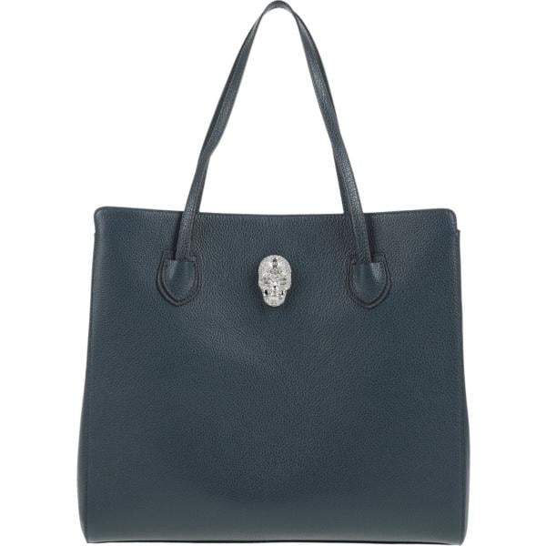 borse a mano Philipp Plein blu tinta unita