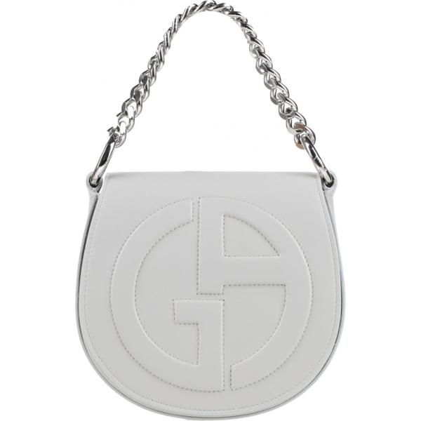 borse a mano Giorgio Armani grigio tinta unita