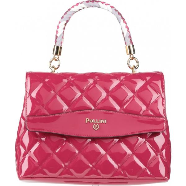 borse a mano Pollini rosso tinta unita