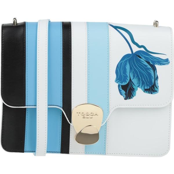 borse a tracolla Tosca Blu grigio con stampe