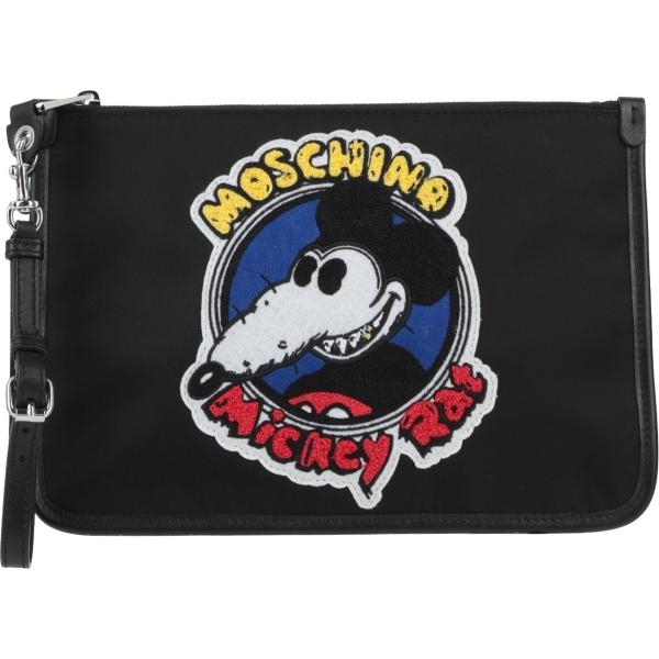 borse a mano Moschino nero tinta unita