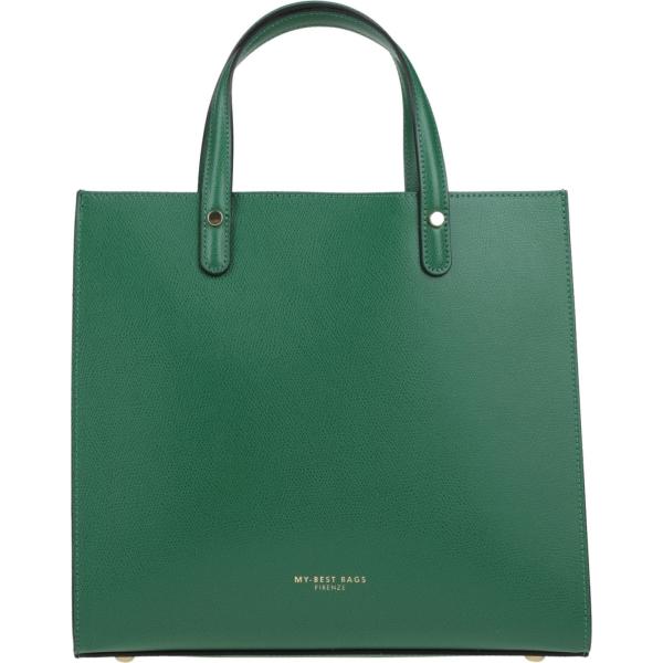 borse a mano My-Best Bags verde tinta unita