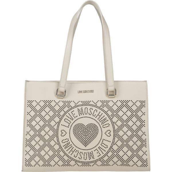 borse a mano Love Moschino bianco tinta unita