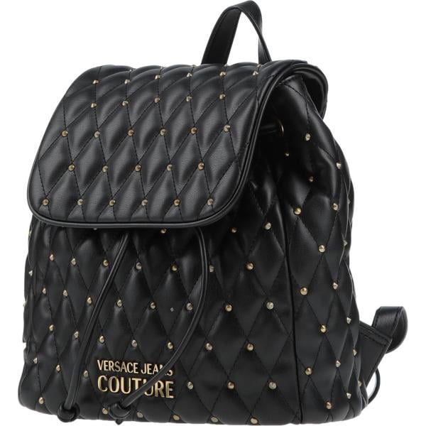 Zaino da donna in nero pece con borchie con zip Versace Jeans Couture Versace Jeans Couture