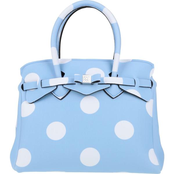 borse a mano Save My Bag blu a pois