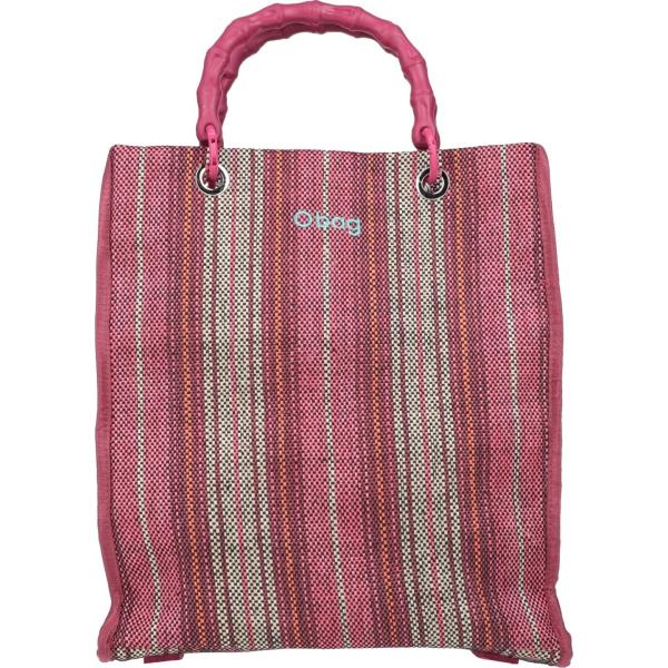 borse a mano O Bag rosa a righe