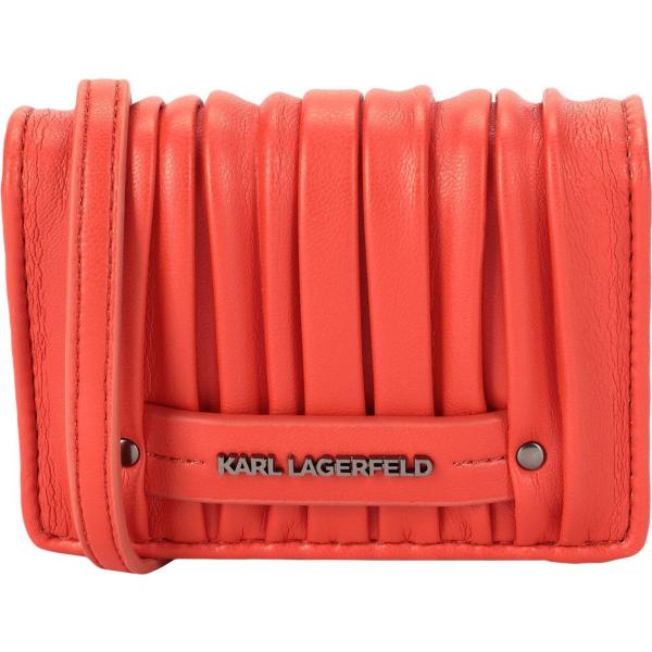 borse a tracolla Karl Lagerfeld rosso tinta unita