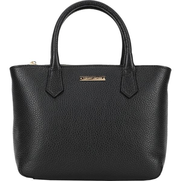 borse a mano Tuscany Leather nero tinta unita