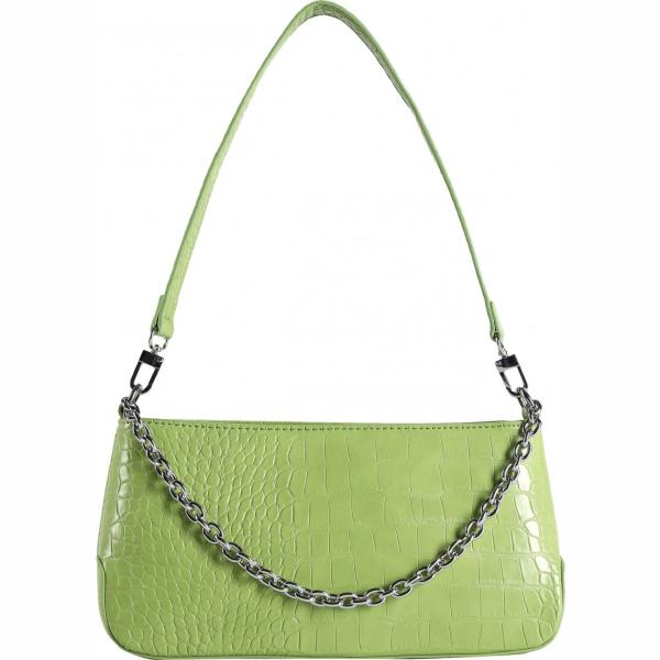 borse a spalla Pieces verde con stampe