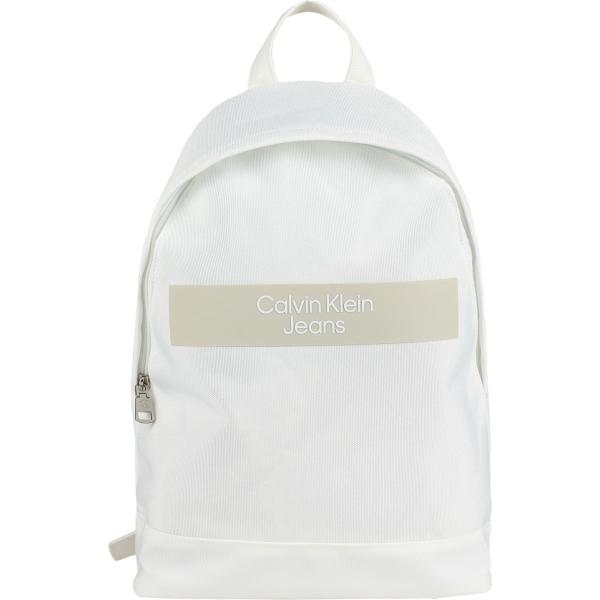 zaini Calvin Klein Jeans bianco tinta unita