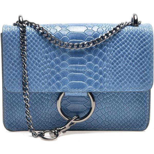 borse a spalla Carla Ferreri blu serpente