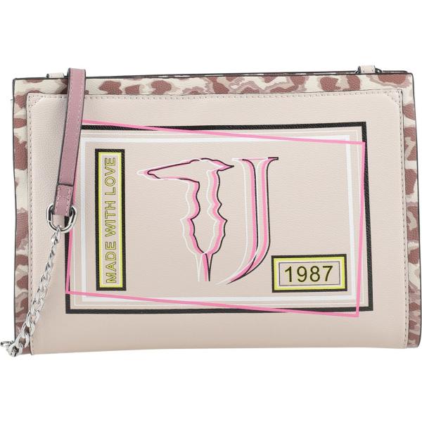 borse a tracolla Trussardi Jeans bianco animalier