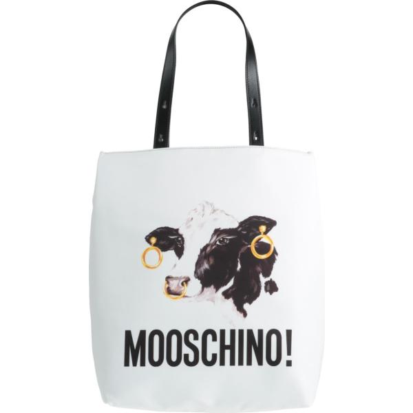 borse a mano Moschino bianco tinta unita