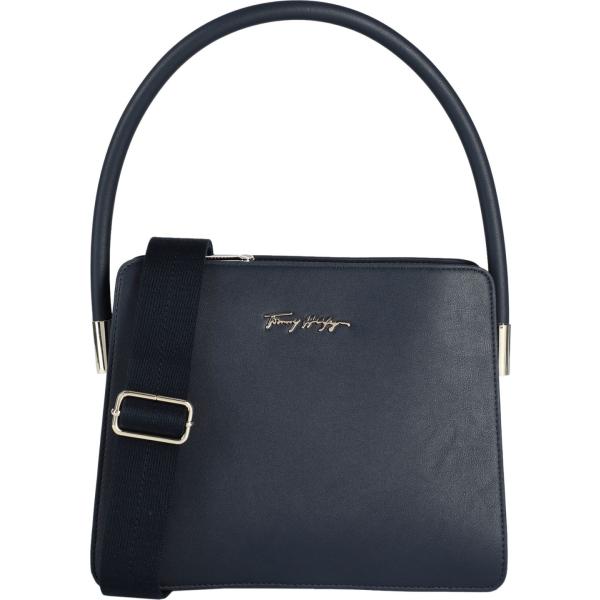 borse a mano Tommy Hilfiger blu tinta unita