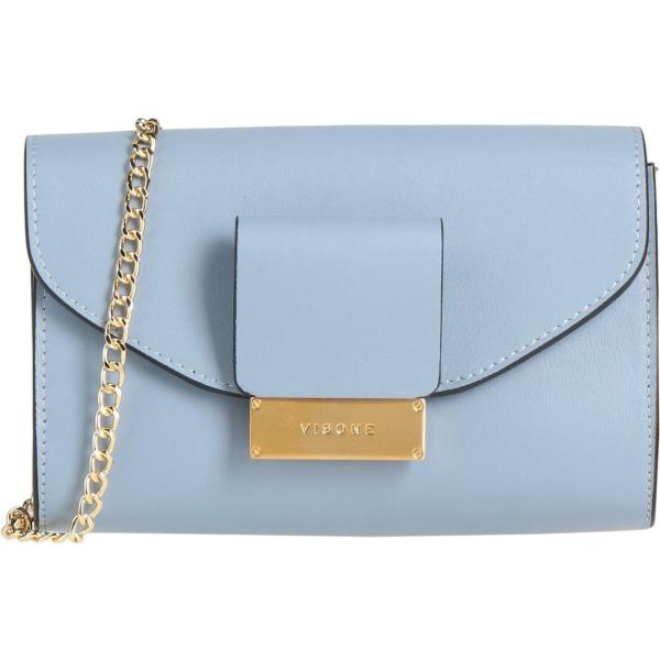 borse a tracolla Visone blu tinta unita