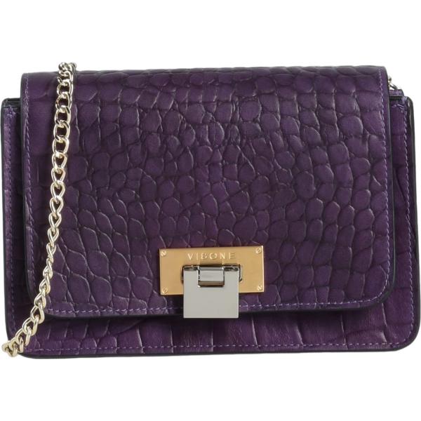 borse a tracolla Visone viola con stampe