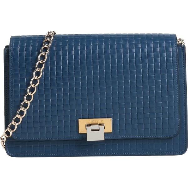 borse a tracolla Visone blu tinta unita