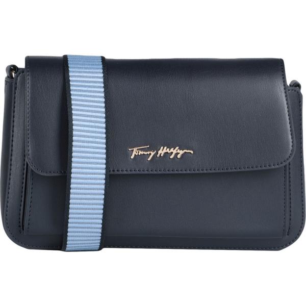 borse a spalla Tommy Hilfiger blu tinta unita