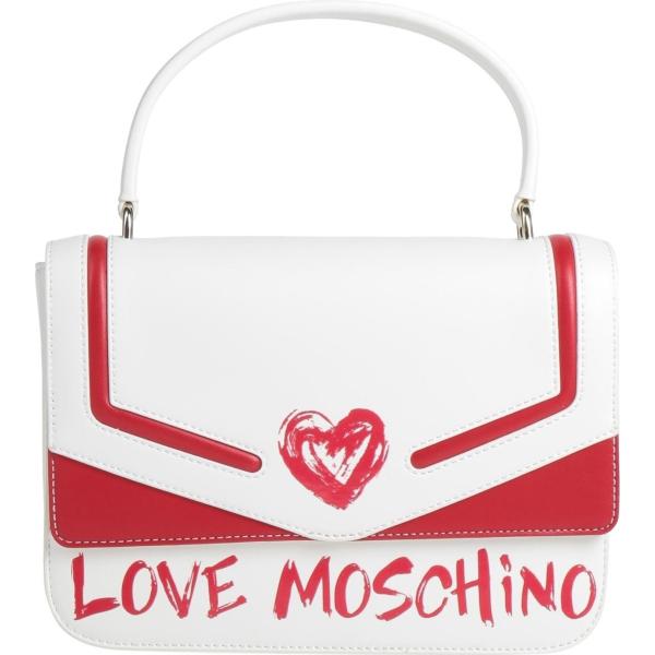borse a mano Love Moschino bianco con stampe