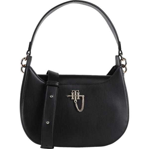 borse a mano Tommy Hilfiger nero tinta unita