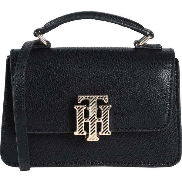 borse a mano Tommy Hilfiger nero tinta unita