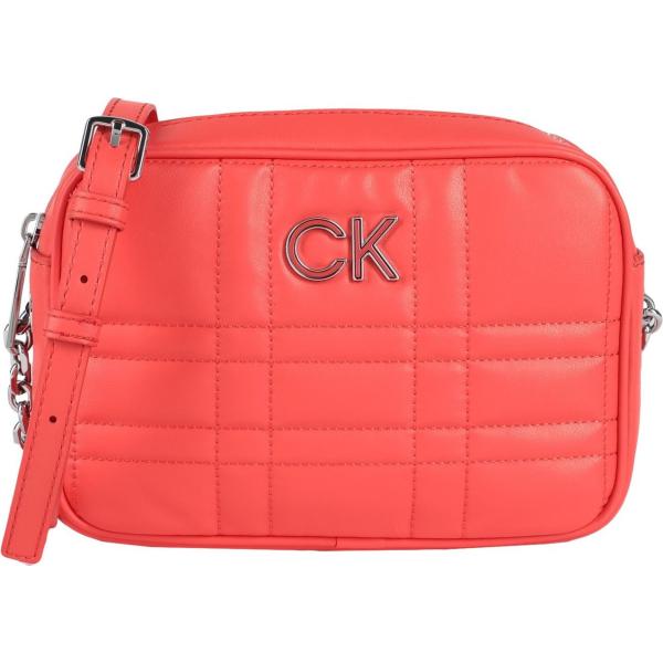 borse a tracolla Calvin Klein rosso tinta unita