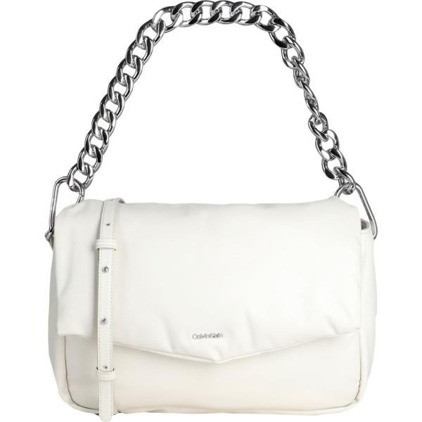 borse a spalla Calvin Klein bianco tinta unita