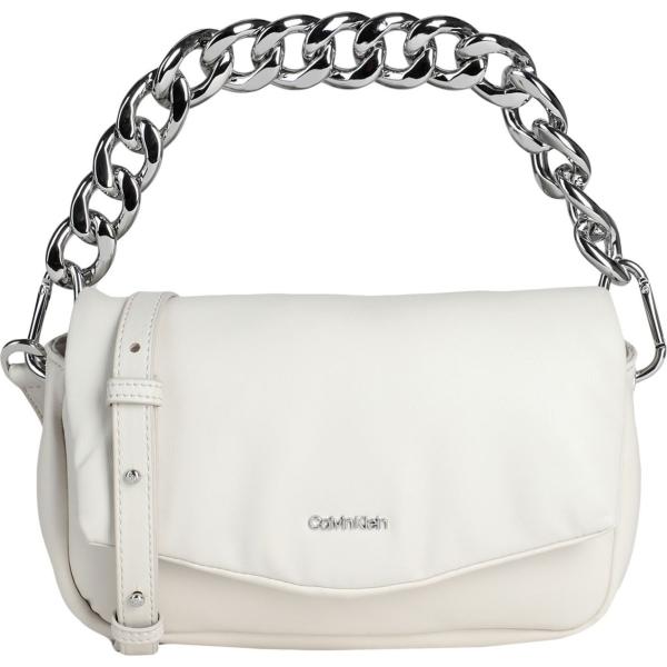 borse a mano Calvin Klein bianco tinta unita
