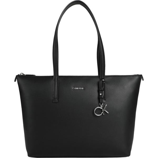 borse a mano Calvin Klein nero tinta unita