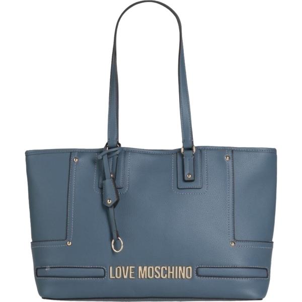 borse a spalla Love Moschino blu tinta unita