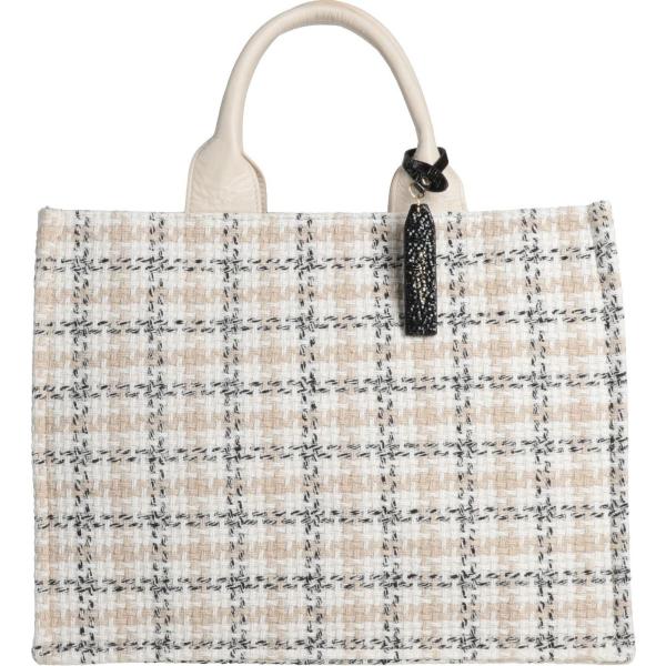 borse a mano My-Best Bags grigio a quadri