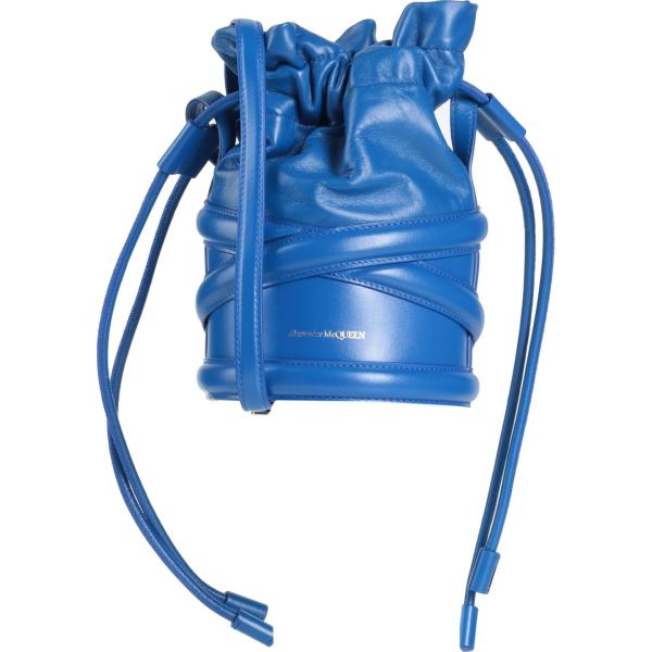 borse a tracolla Alexander Mcqueen blu tinta unita