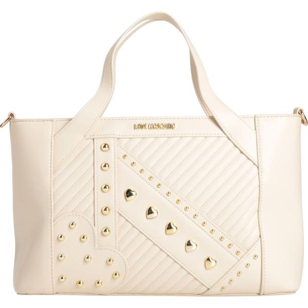 borse a mano Love Moschino bianco tinta unita