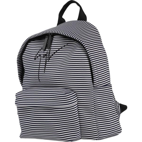 zaino da donna in blu scuro a righe con zip Giuseppe Zanotti