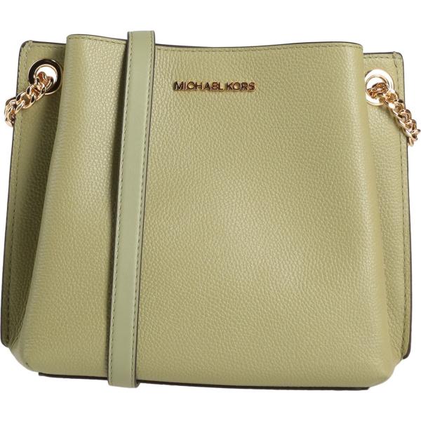borse a spalla Michael Michael Kors verde tinta unita