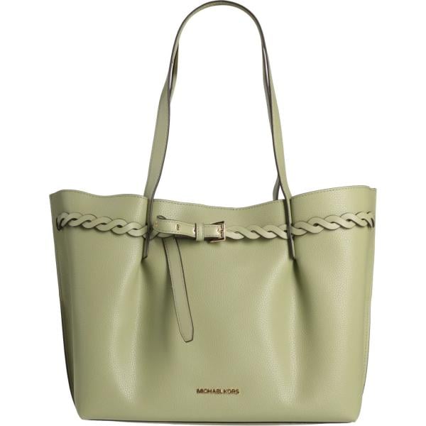 borse a spalla Michael Michael Kors verde tinta unita