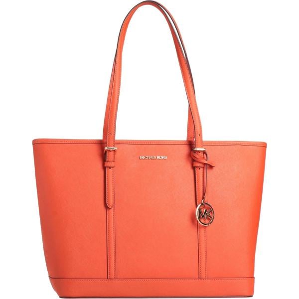 borse a spalla Michael Michael Kors arancione tinta unita