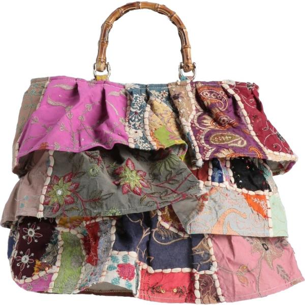 borse a mano Mia Bag verde a fiori