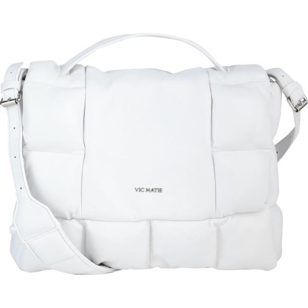 borse a tracolla Vic Matiē bianco tinta unita
