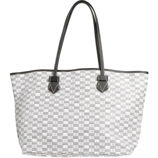 borse a spalla MOREAU Paris bianco a quadri