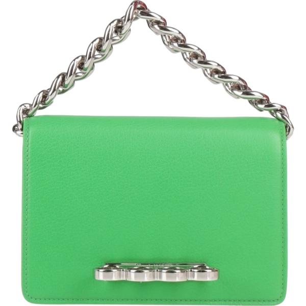 borse a mano Alexander Mcqueen verde tinta unita