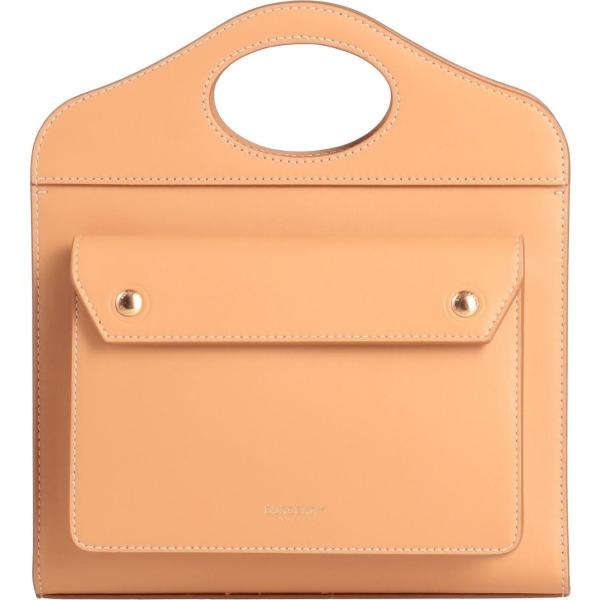 borse a mano Burberry arancione tinta unita