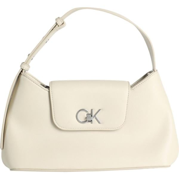 borse a mano Calvin Klein bianco tinta unita