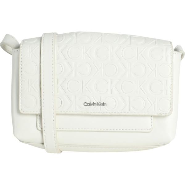 borse a tracolla Calvin Klein bianco tinta unita