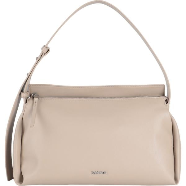 borse a mano Calvin Klein marrone tinta unita