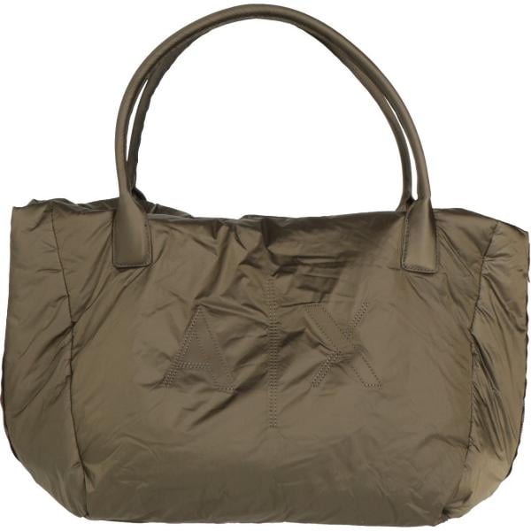 borse a mano Armani Exchange marrone tinta unita