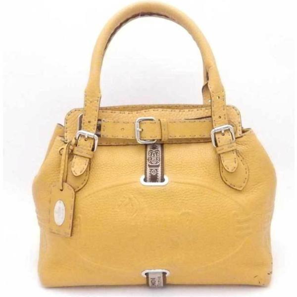 borse a spalla Fendi giallo