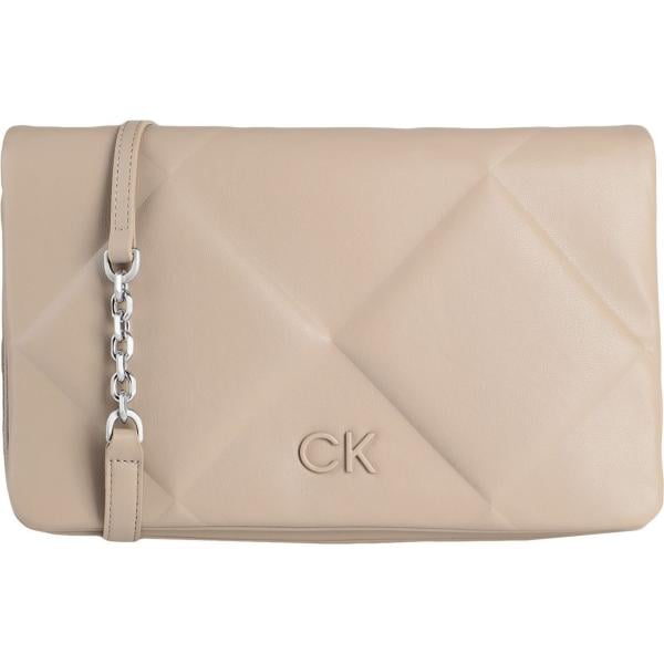 borse a mano Calvin Klein marrone tinta unita